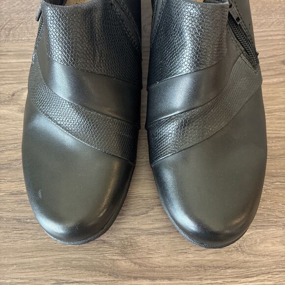 NWoT EARTH ORIGINS "Melva" Women Size 9.5, Black Bootie Small Heel Comfort - Picture 2 of 9